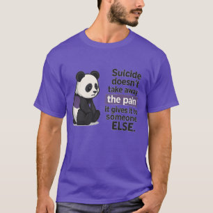 Camiseta Panda de Consciência da Saúde Mental