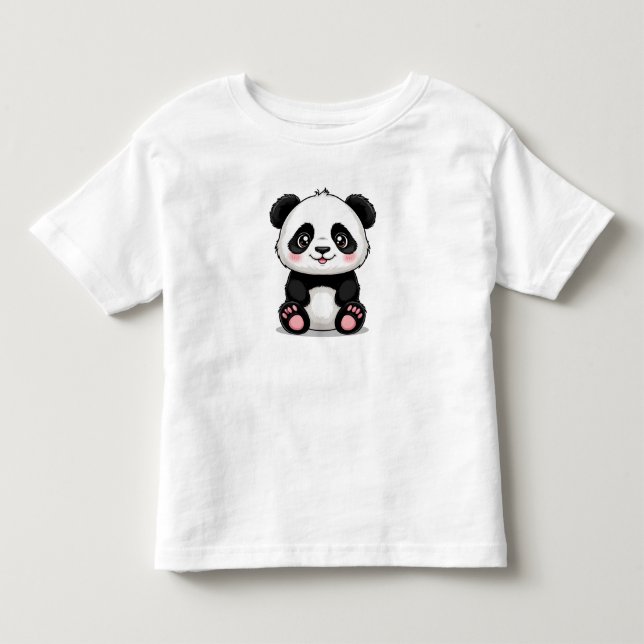 Camiseta Panda de Desenho Adorável (Frente)