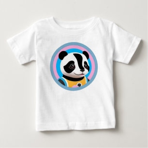 Camiseta Panda de Desenho Animado Ilustração Colorida