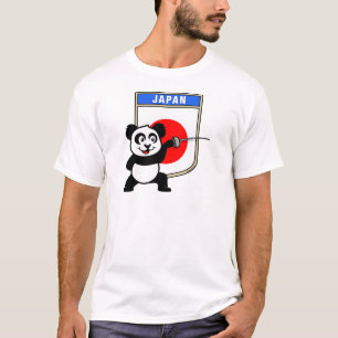Camiseta Panda de esgrima do Japão