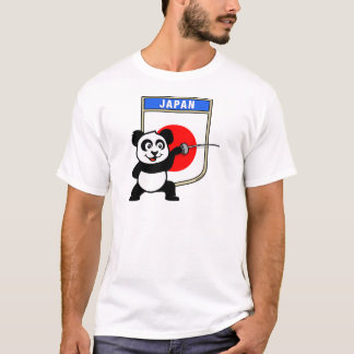 Camiseta Panda de esgrima do Japão