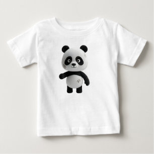 Camiseta Panda de Feltro Feito à Mão na Floresta de Papelão