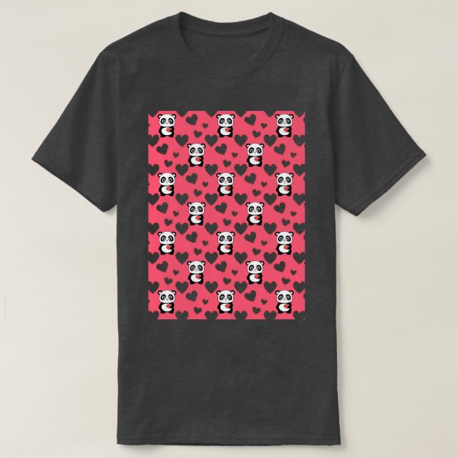 Camiseta Panda De Fundo Rosa Com Corujas Pet Bandana (Frente do Design)