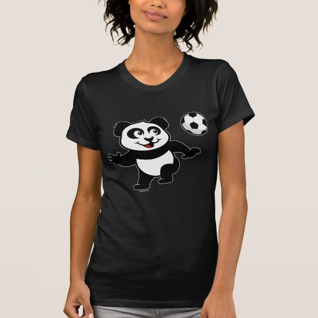 Camiseta Panda de Futebol Bonito (Frente)