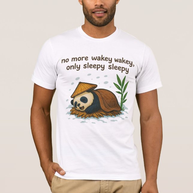 Camiseta Panda de inverno dormindo (Frente)