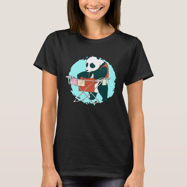 Camiseta panda de lavandaria (Frente)
