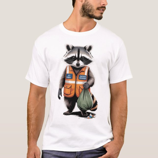 Camiseta Panda de Lixo - Trabalhador do Conselho (Frente)