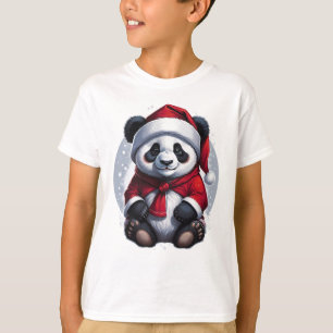 Camiseta Panda de Natal Bonita