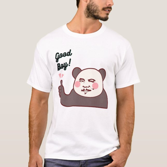 Camiseta Panda de Polegar para Cima Meme Divertido (Frente)