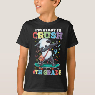 Camiseta Panda de skate Dab esmagando o 4º ano Ck para S