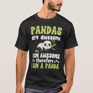 Camiseta Panda Design Para Homens Meninas Rapazes Urso De P