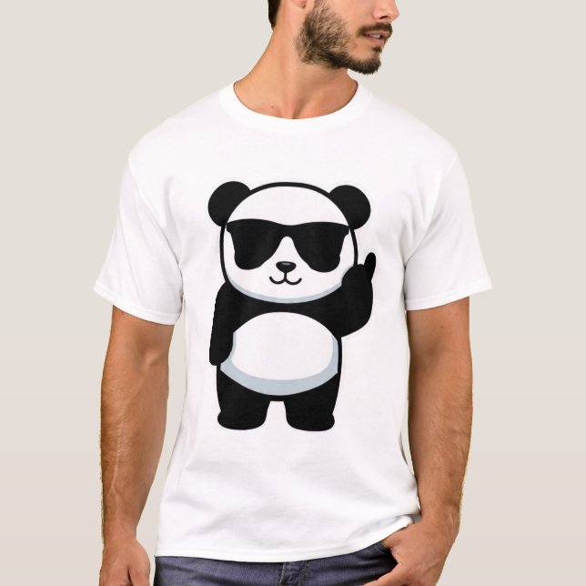 Camiseta Panda Despreocupado com Atitude Atrevida (Frente)