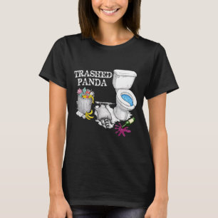 Camiseta Panda Destruído Racoon Bêbado Animal de Festa Meme