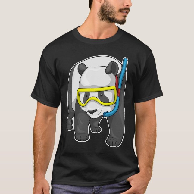 Camiseta Panda Diver Snorkel (Frente)
