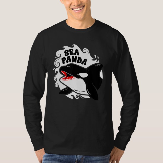 Camiseta Panda do Mar Mas Substitua Bambu Com Assassino de  (Frente)