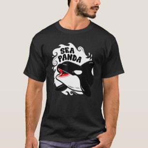 Camiseta Panda do Mar Mas Substituir Bambu Com Assassino de