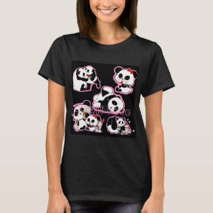 Camiseta Panda Doodles Kawaii