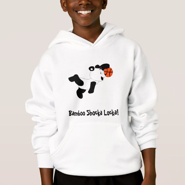 Camiseta Panda Dunking da batida dos desenhos animados (Frente)