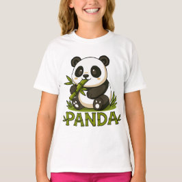 Camiseta panda e bambu