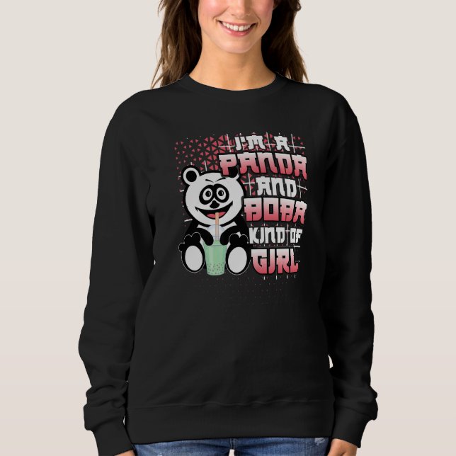 Camiseta Panda E Boba Tea Meio Que Bolas Tea Premiu (Frente)