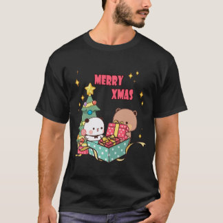 Camiseta Panda e Brownie Bear Casal, feliz natal