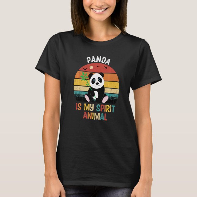 Camiseta Panda é o meu animal espiritual  Panda (Frente)