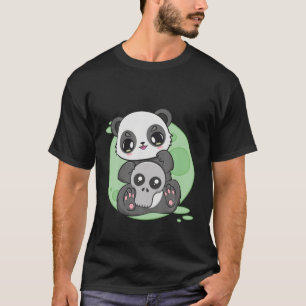 Camiseta Panda E Skeleton Anime Manga Moon Zoo