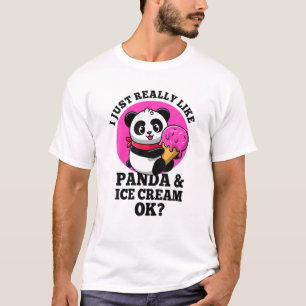 Camiseta Panda E Sorvete Summer Eu Gosto Muito De Pand