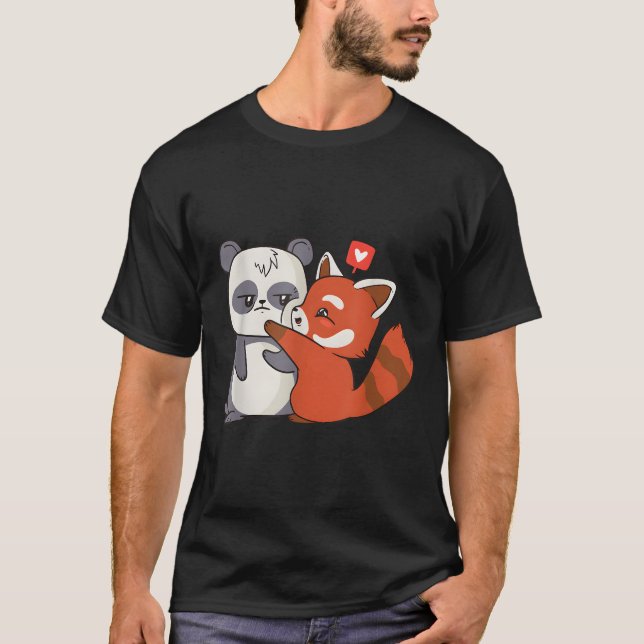 Camiseta Panda E Ted Panda Kawaii (Frente)