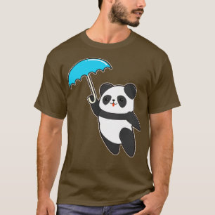 Camiseta Panda em Chuva com Guarda-chuvas 2