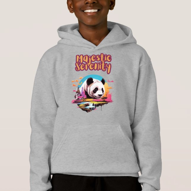 Camiseta Panda em cor: Panda vibrante em seu habitat (Frente)