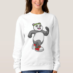 Camiseta Panda em Corrida com Banda de Cabeça