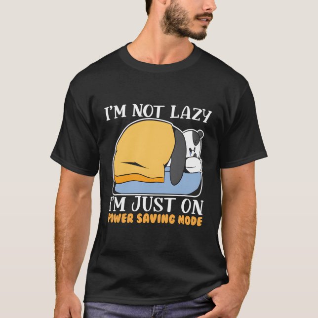 Camiseta Panda Em Modo De Segurança Potente Para Entusiasta (Frente)