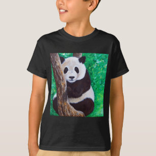 Camiseta Panda em pintura em árvore