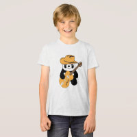 Panda engraçada com guitarra