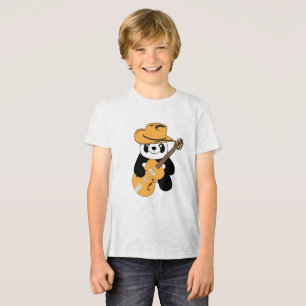 Camiseta Panda engraçada com guitarra