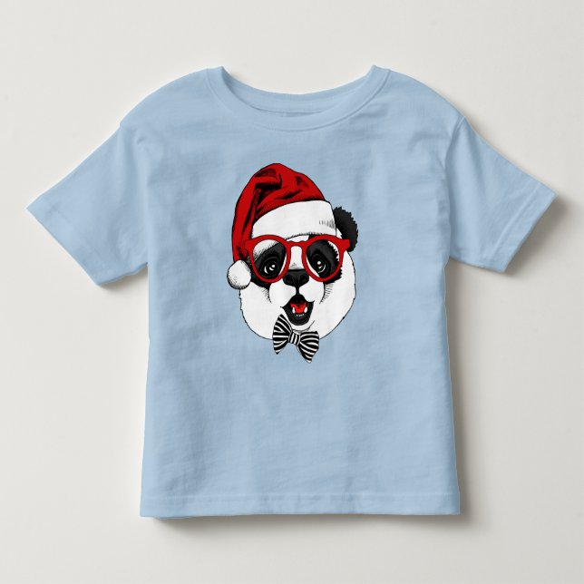 Camiseta panda engraçada e fofa no Natal (Frente)