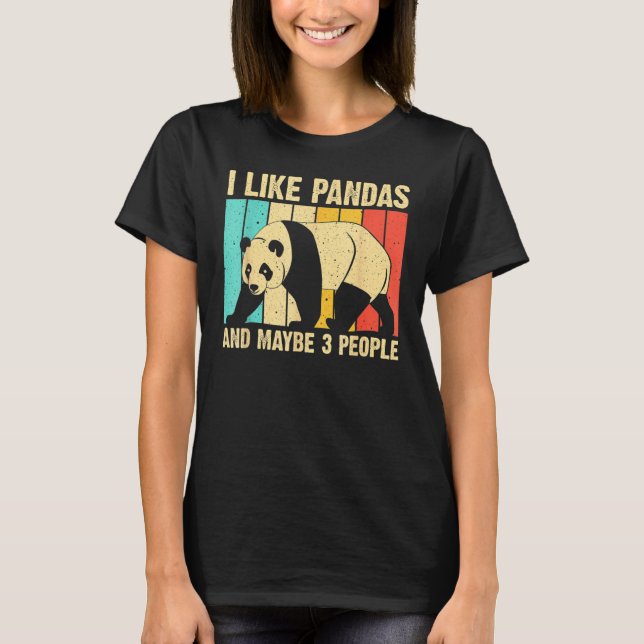 Camiseta Panda Engraçada Para Crianças Meninas Bear Panda (Frente)