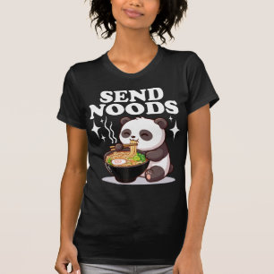 Camiseta Panda Engraçado Comendo Ramen Pun Fofo