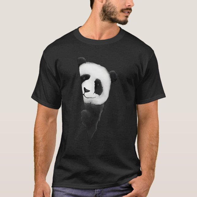 Camiseta Panda Estiloso de Trabalho Urso Panda (Frente)