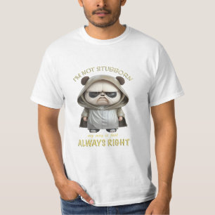 Camiseta Panda, eu não sou teimoso, meu jeito é sempre corr