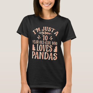 Camiseta Panda, eu sou apenas uma garota de 10 anos que ama