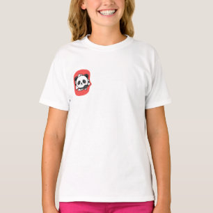 Camiseta Panda Explodindo Através de Crianças Vermelhas