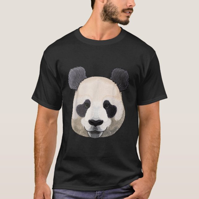 Camiseta Panda Face Giant Panda Bear Selvagem (Frente)