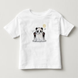Camiseta Panda Fantasma Fofo Sob a Lua 