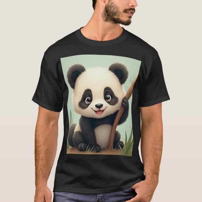 camiseta panda fofa (Frente)