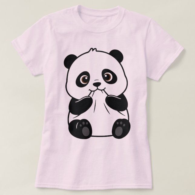 Camiseta Panda Fofo (Frente do Design)