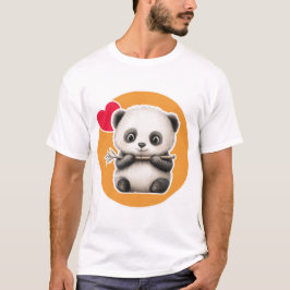 Camiseta Panda Fofo com seu Bambuzinho