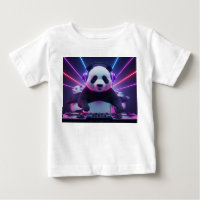 Panda Fofo de DJ 3D em Discoteca Neon