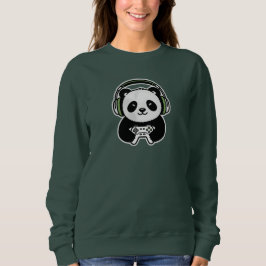 Camiseta Panda Gamer Fofo - Panda Kawaii de Jogos com Fone